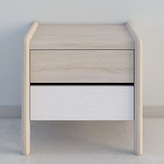 Urban Elegance Bedside Table 3D model for Modern Interiors