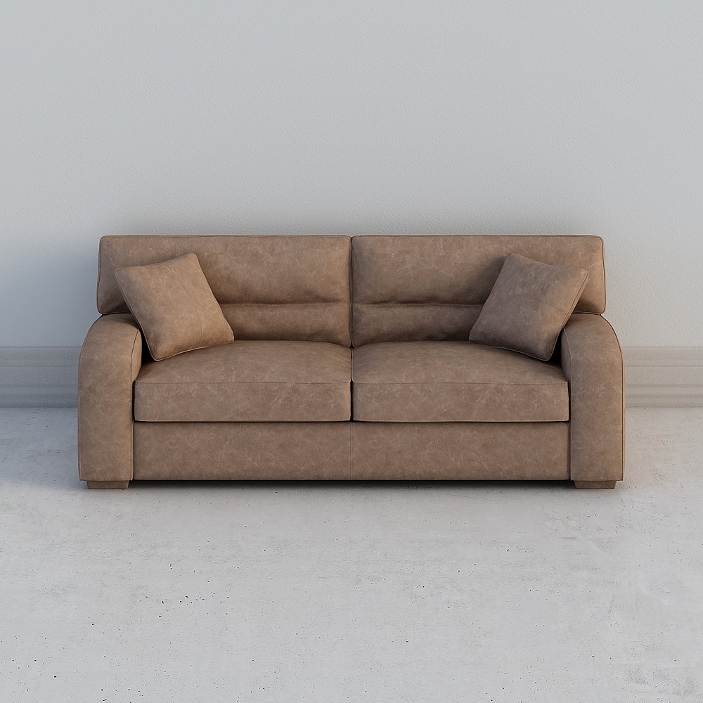 Matte leather sofa