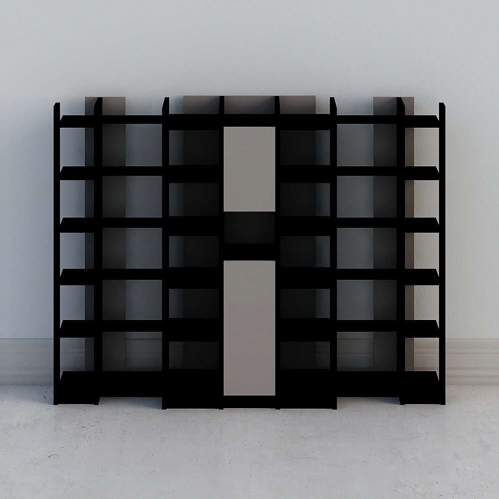 Elegant Grid Partition 3D Model for Modern Interiors