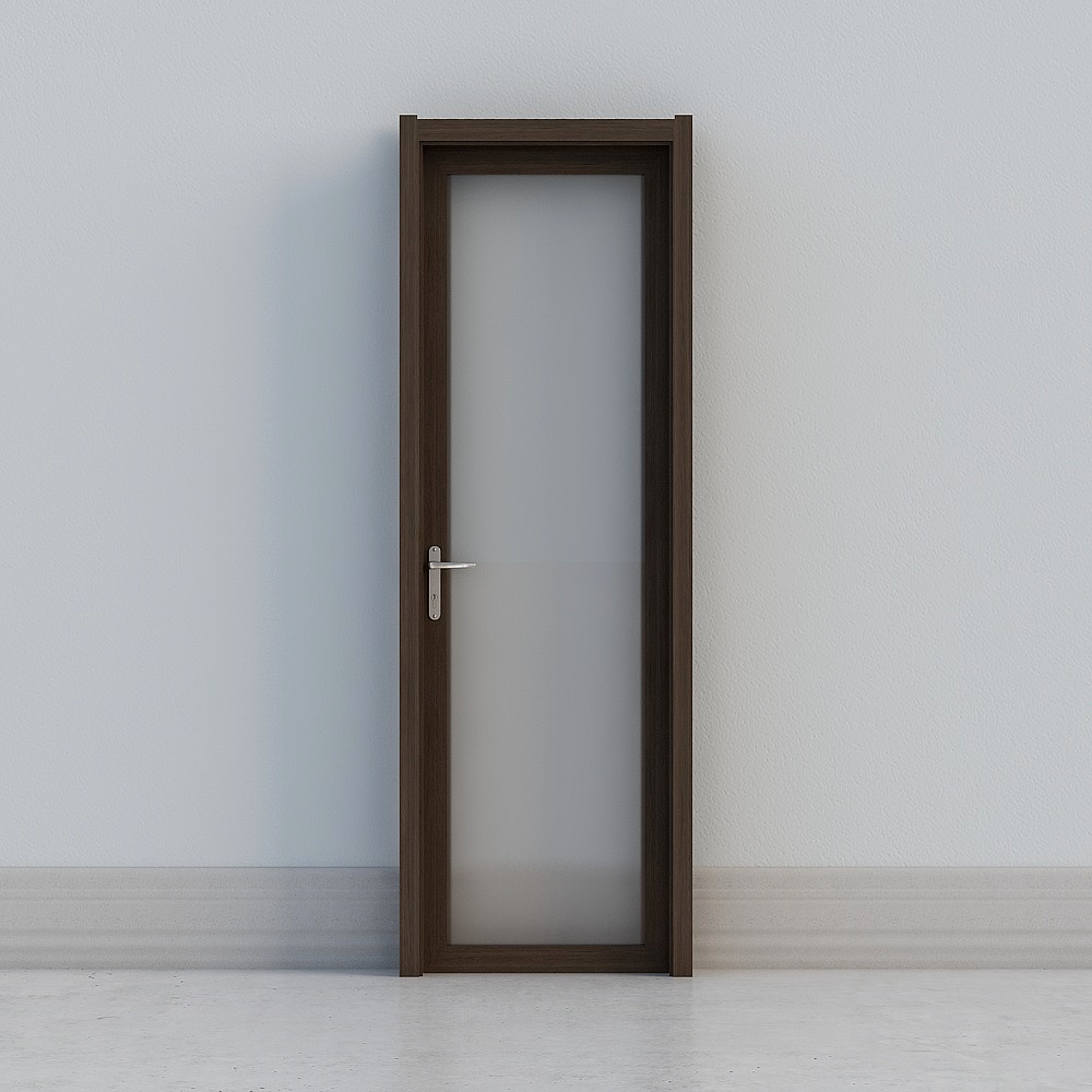 minimal brown windowed door