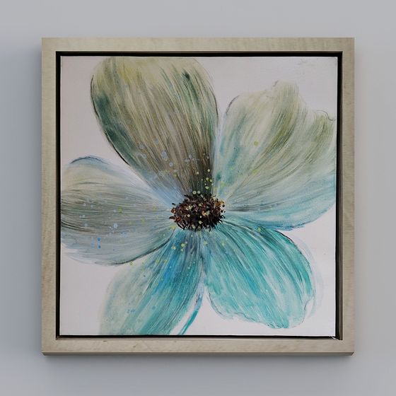 Watercolor Floral 3D Model Design