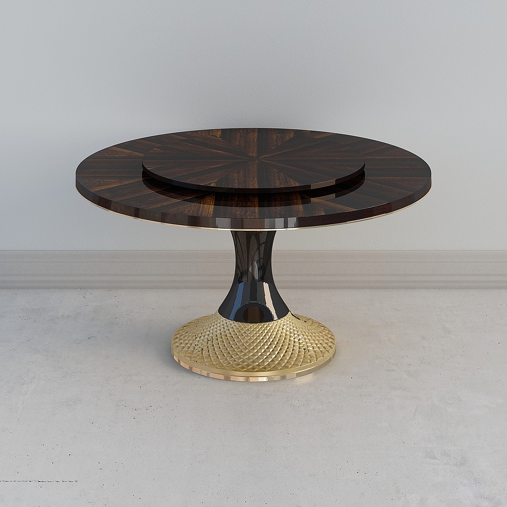 Elegant 3D Model Dining Table in Low Polygon Style