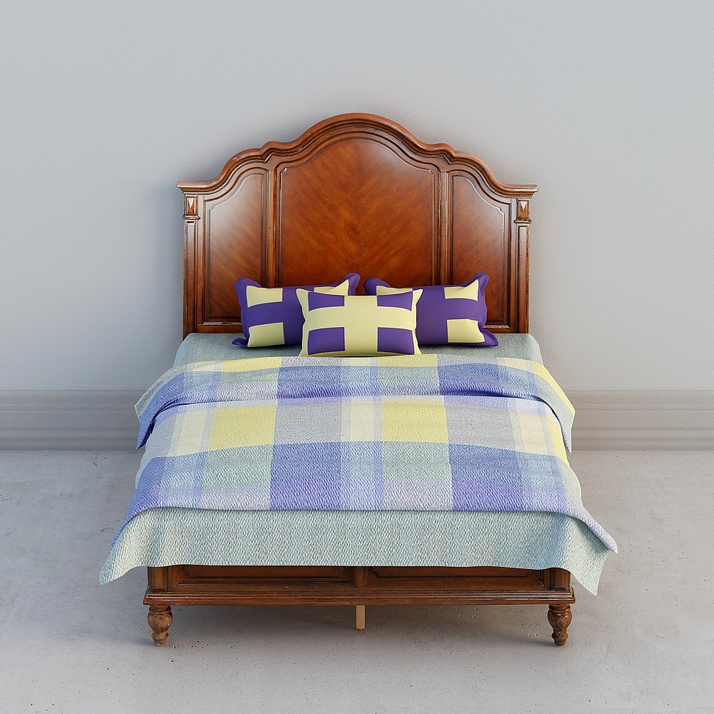 Vintage Bed 3D model for Serene Bedrooms