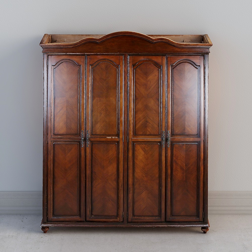 Classic Wardrobe 3D Model with Vintage Charm