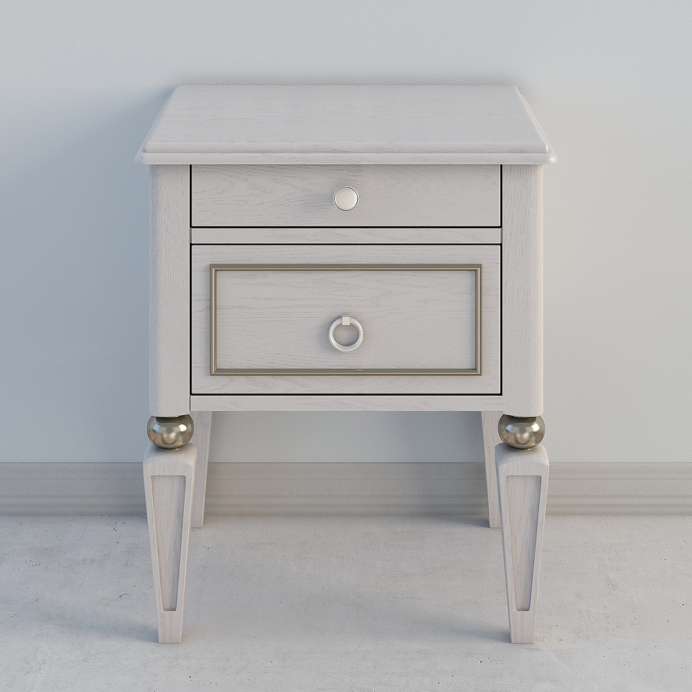 Elegant Low-Poly Nightstand 3D Model