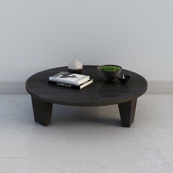 Stylish Low-Polygon Round Table 3D model