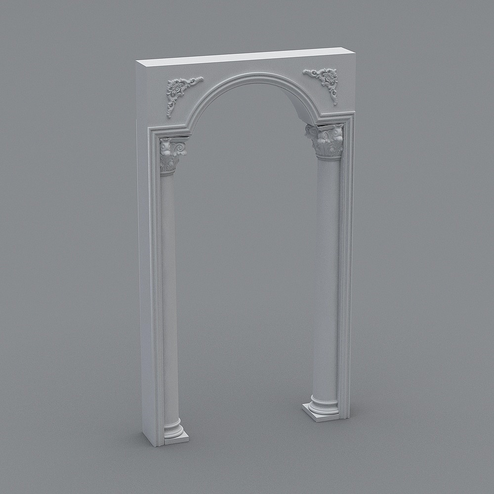 Elegant Roman Column Arch 3D model