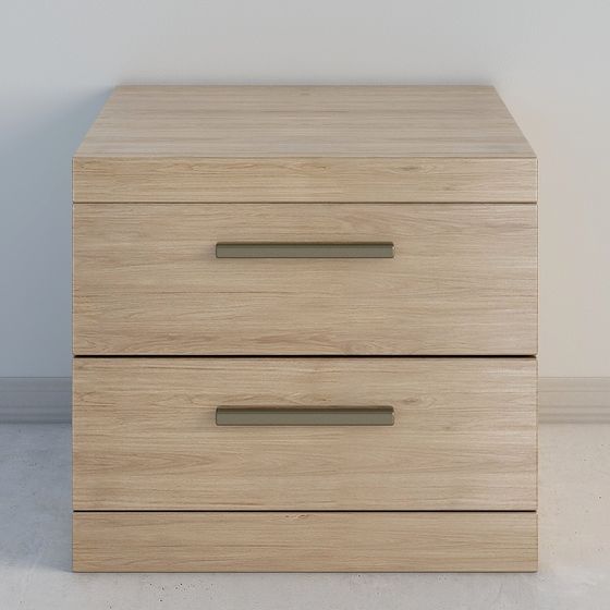 Chic Low-Polygon Bedside Table 3D model for Modern Spaces