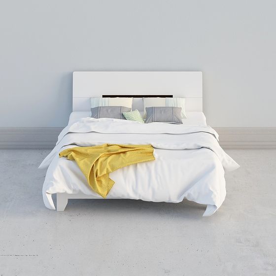 Stylish Minimalist Bed Frame 3D model