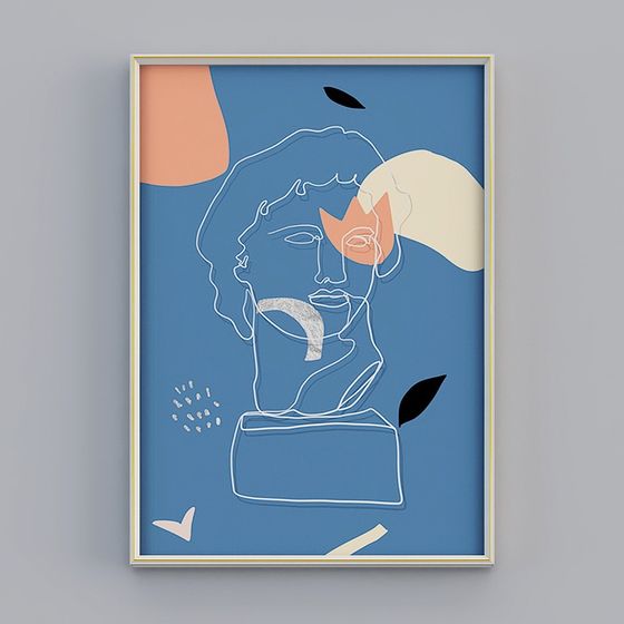 Abstract Character 3D Model in Low Poly Style