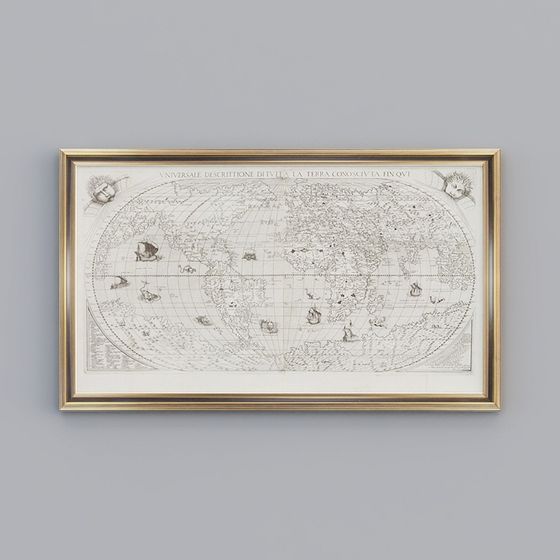 Vintage Antique Map 3D model