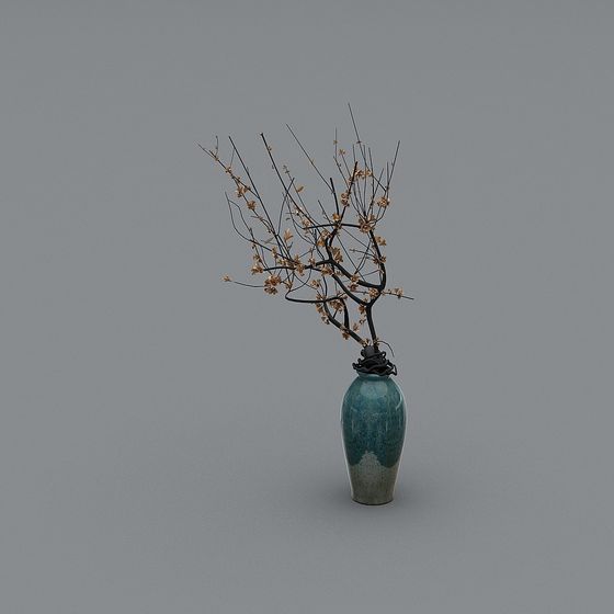 Winter Vase 3D Model for Tranquil Interiors