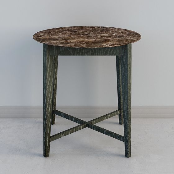 Vintage Industrial Side Table 3D model