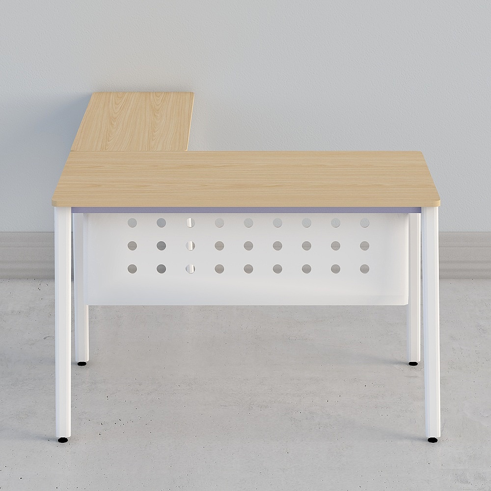 Stylish L-shaped Office Desk 3D model