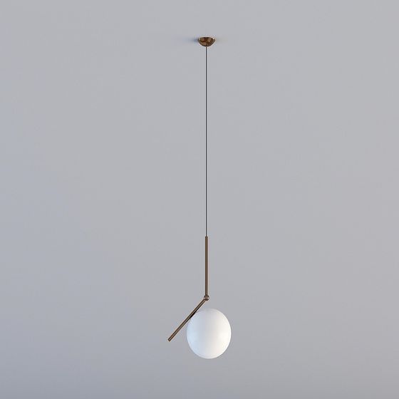 Elegant Minimalist Chandelier 3D model