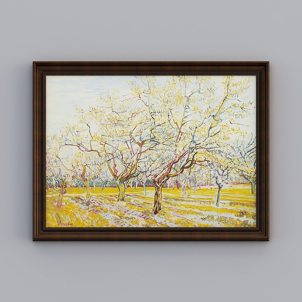 Kippoon European and American living room floor-to-ceiling retro brown 91.6x121 .6cm Van Gogh harvest emrgz-e-8-2