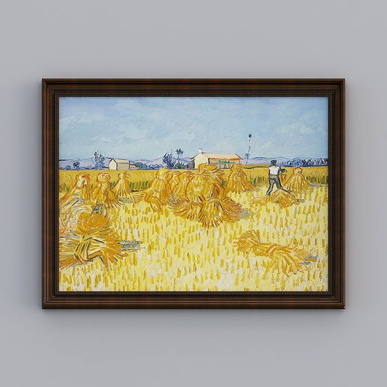 Vibrant Wheat Field 3D Model for Creative Projects