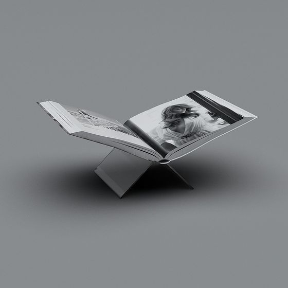 Minimalist Floating Magazine Rack 3D model