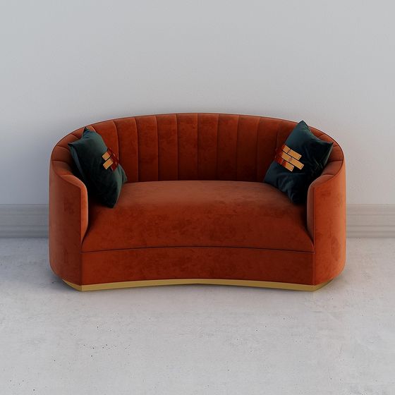 Curve Comfort 3D model Sofa for Modern Design