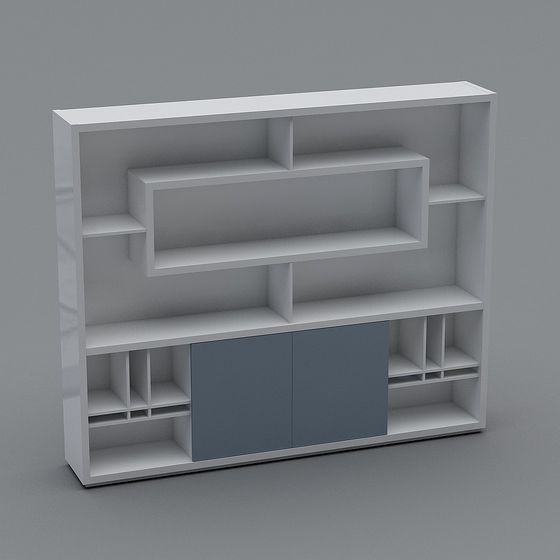 Modern Minimalist Bookshelf 3D model