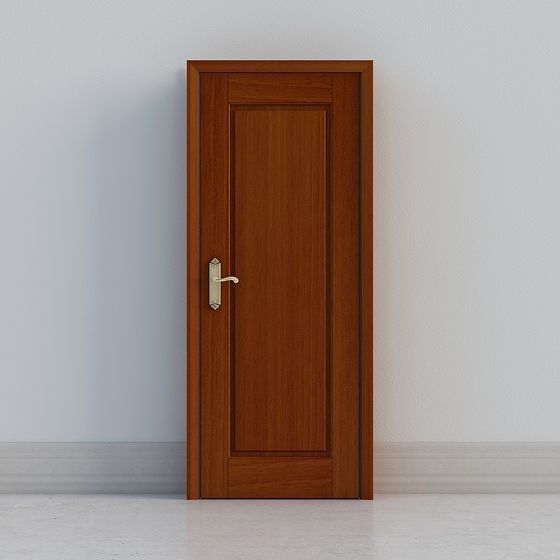 Stylish Wooden Door 3D model for Modern Interiors