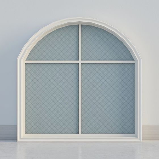 Elegant Arched Window 3D model for Modern Architecture