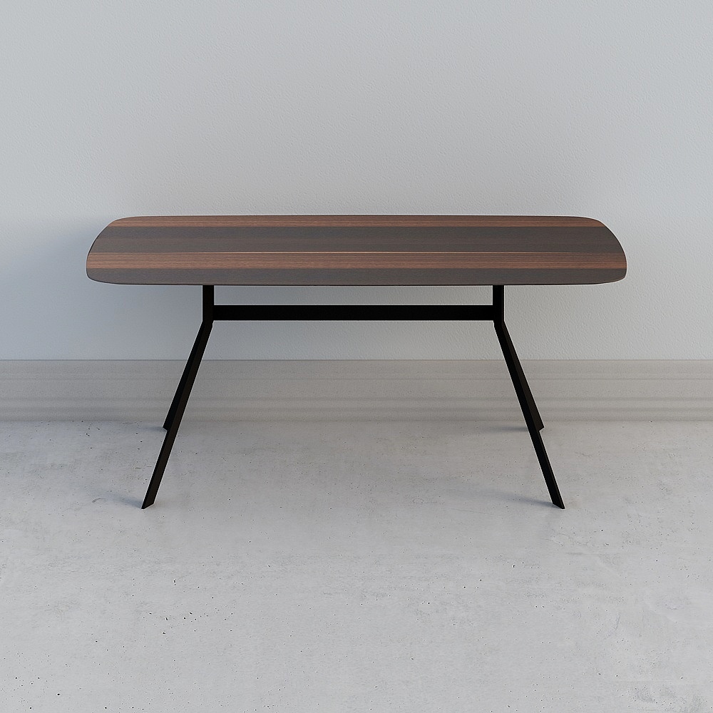 CW30005-1800 Langer Tisch Rauchweiße Eiche und Schwarzer Ritter