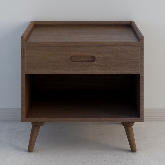 Mid-Century Modern Nightstand 3D model