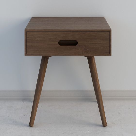 Mid-Century Modern Nightstand 3D model for Design and Development