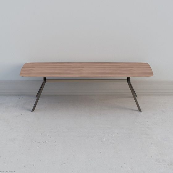 CW10008-2400 Teetisch - Schwarzwalnüsse und Schwarzes Titan