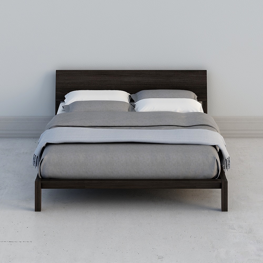 Original Möbel Nordisches modernes 1.8m Massivholz-Bett 209 1950 x 2120 x 820mm