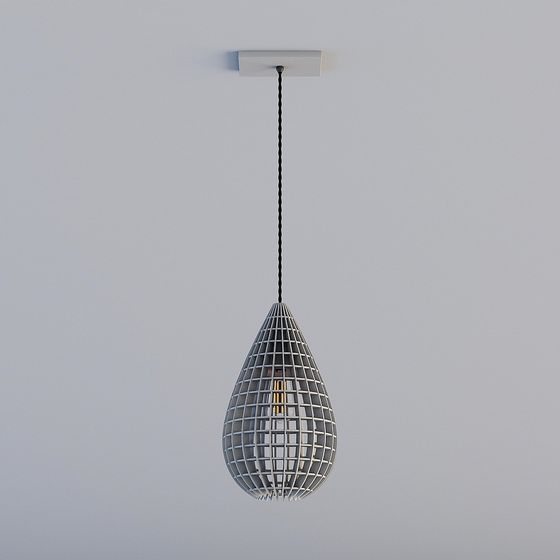 Stylish Pendant Light 3D model for Modern Interiors
