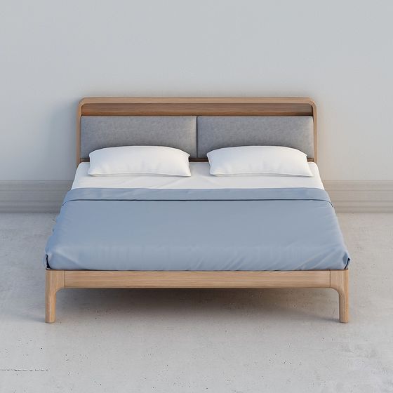 Modern Minimalist Bed Frame 3D model