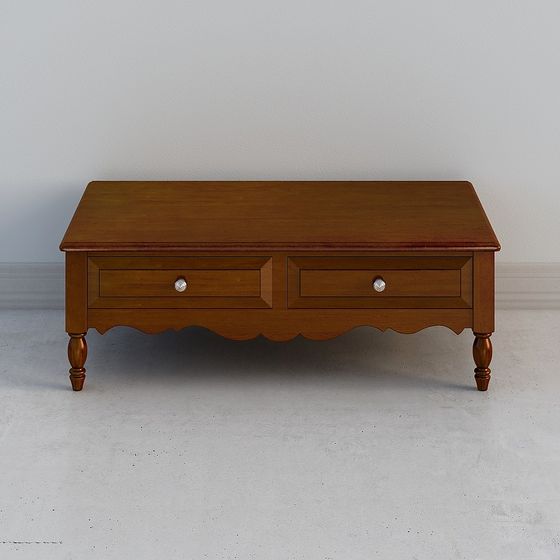 직사각형 커피 테이블이 있는 미국 컨트리 하우스