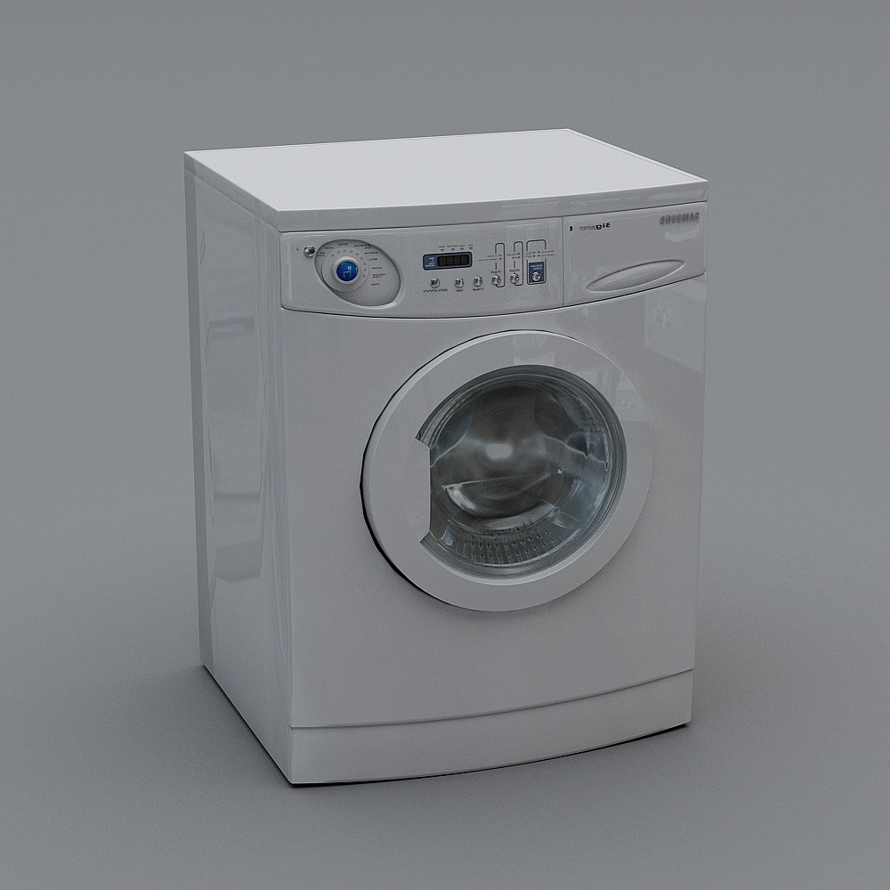 Stylish Washing Machine 3D model for Modern Interiors