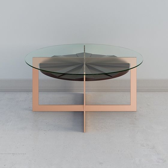 Geometric Glass Table 3D model