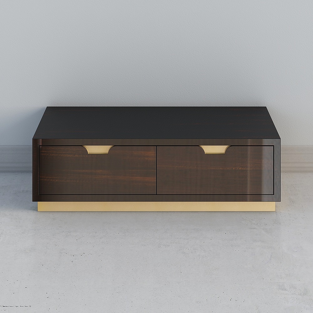 Italian style rectangular storage coffee table