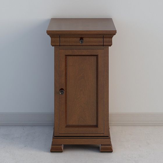 Retro Style Nightstand 3D model for Modern Design