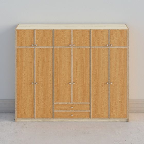 Elegant Wooden Storage Cabinet 3D model