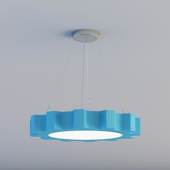 Blue Wave Pendant 3D model