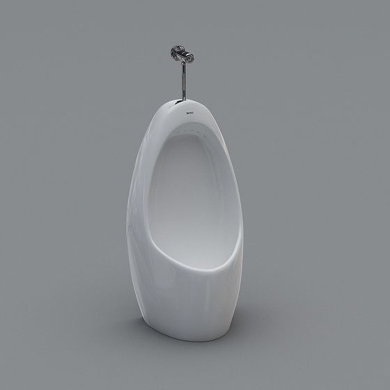 Sleek Minimalist Urinal 3D model for Modern Spaces