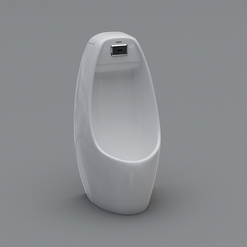 Sleek Low-Poly Urinal 3D model for Modern Design