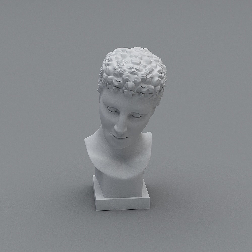 Classical Beauty Male Bust 3D Model