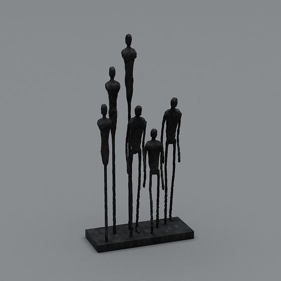 Family Unity 3D model - Abstract Sculpture