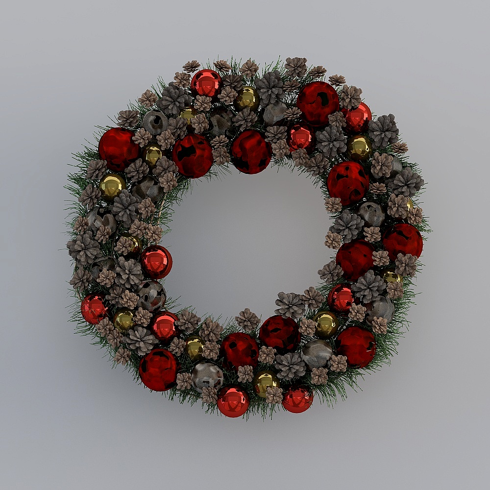 クリスマス デコレーション 3D モデル ID_758087-1