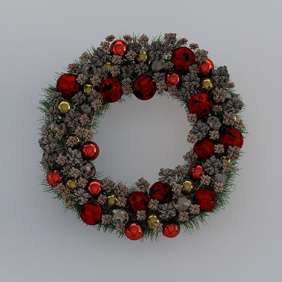 クリスマス デコレーション 3D モデル ID_758087-1