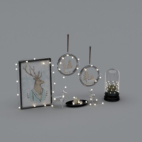 크리스마스 - 장식 조명 3D 모델 ID_745103-8