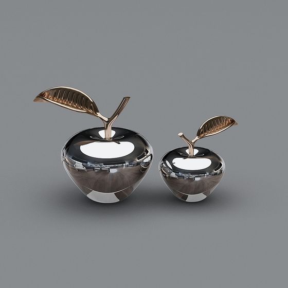 Mirror Apple Low-Poly 3D model