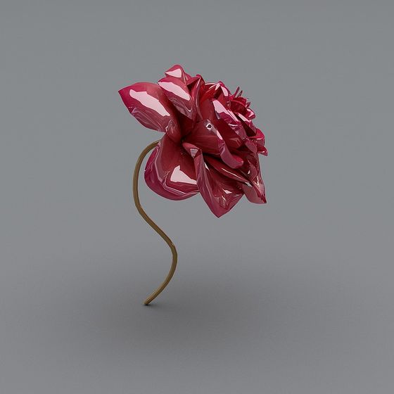 Stunning Low-Poly Rose 3D model