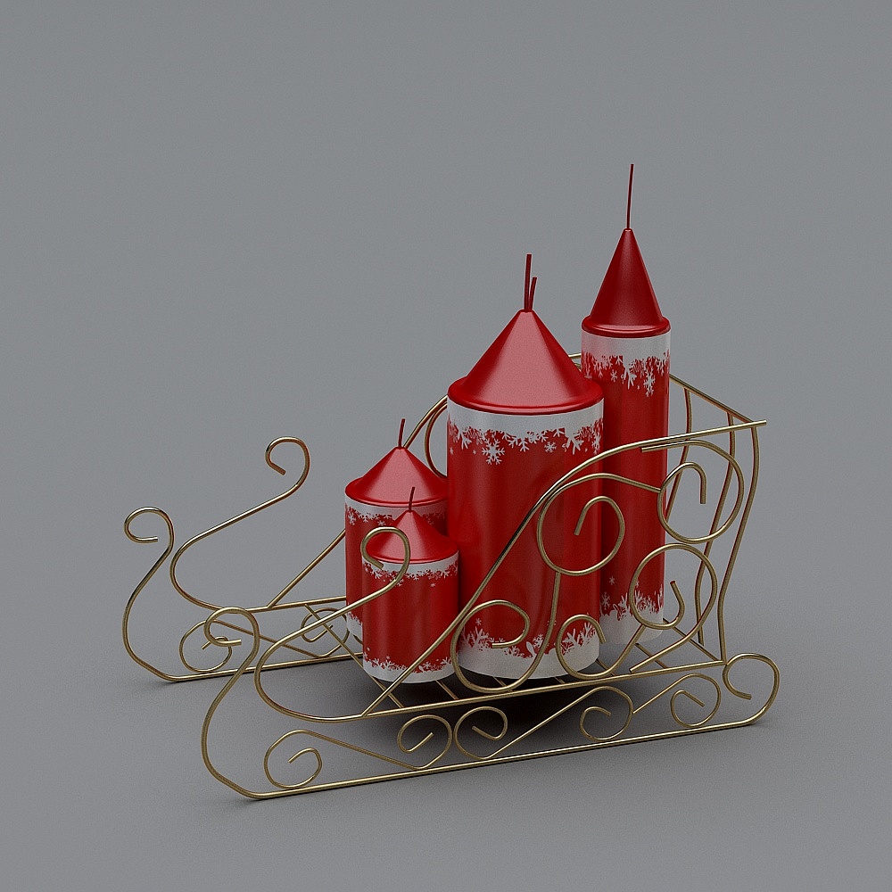 Christmas-Festival Accessories 3D Model ID_579216-4